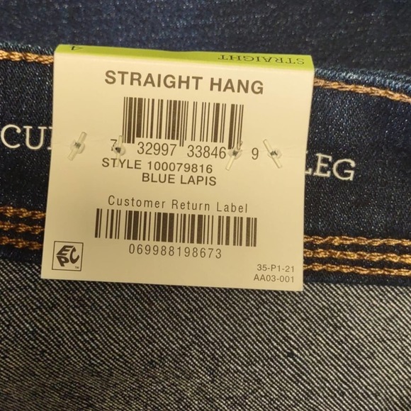 Style & Co Straight Leg High Rise Curvy Jeans 4 - Picture 7 of 9